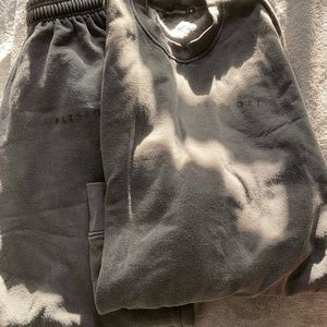 Sweatshirt and pants.